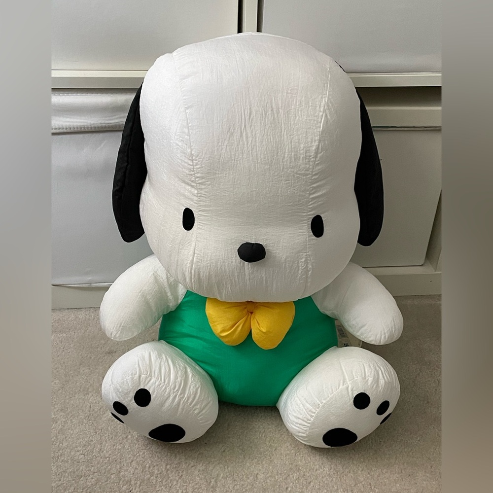Huge VINTAGE SANRIO -  nylon Pochacco plush NWT 1993